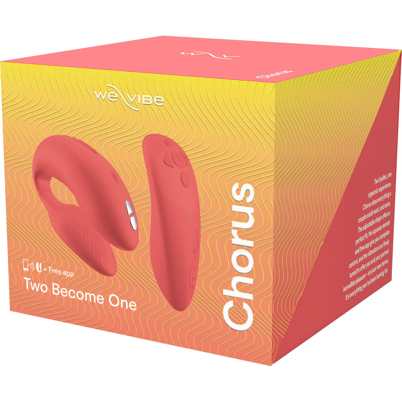 We-Vibe Chorus Remote & App Controlled Couples Vibrator - Crave Coral - Image 11