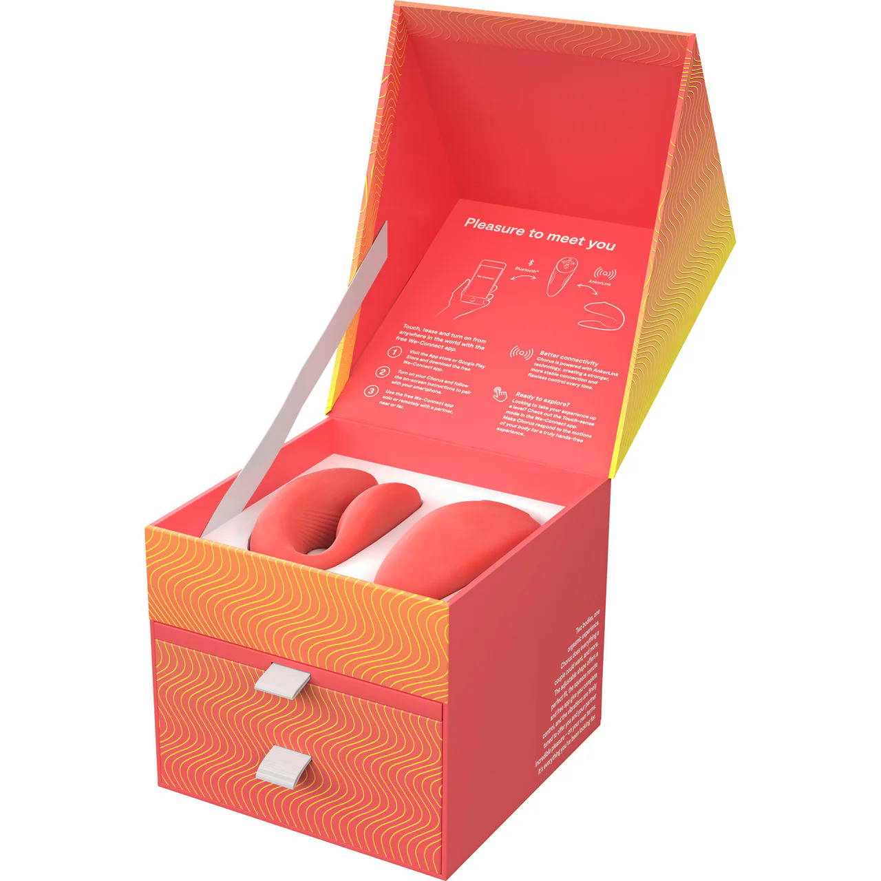 We-Vibe Chorus Remote & App Controlled Couples Vibrator - Crave Coral - Image 9