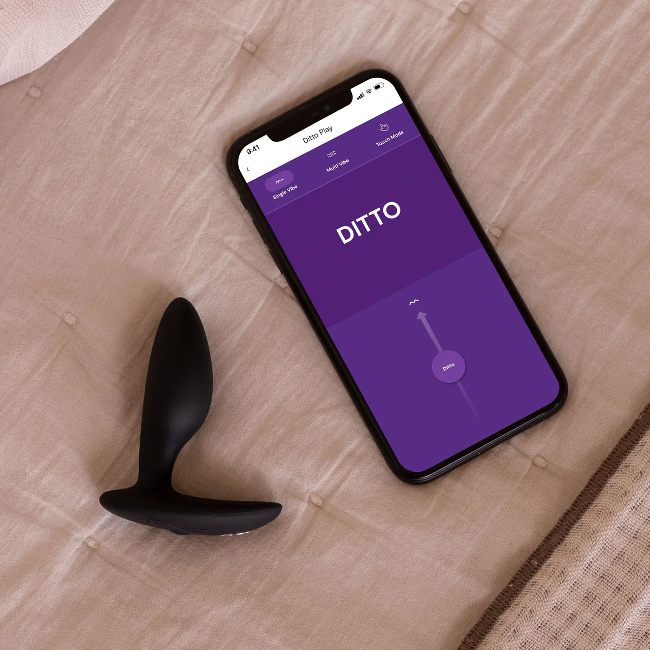 We-Vibe Ditto+ Vibrating Silicone Rechargeable Waterproof Anal Plug - Satin Black - Image 15