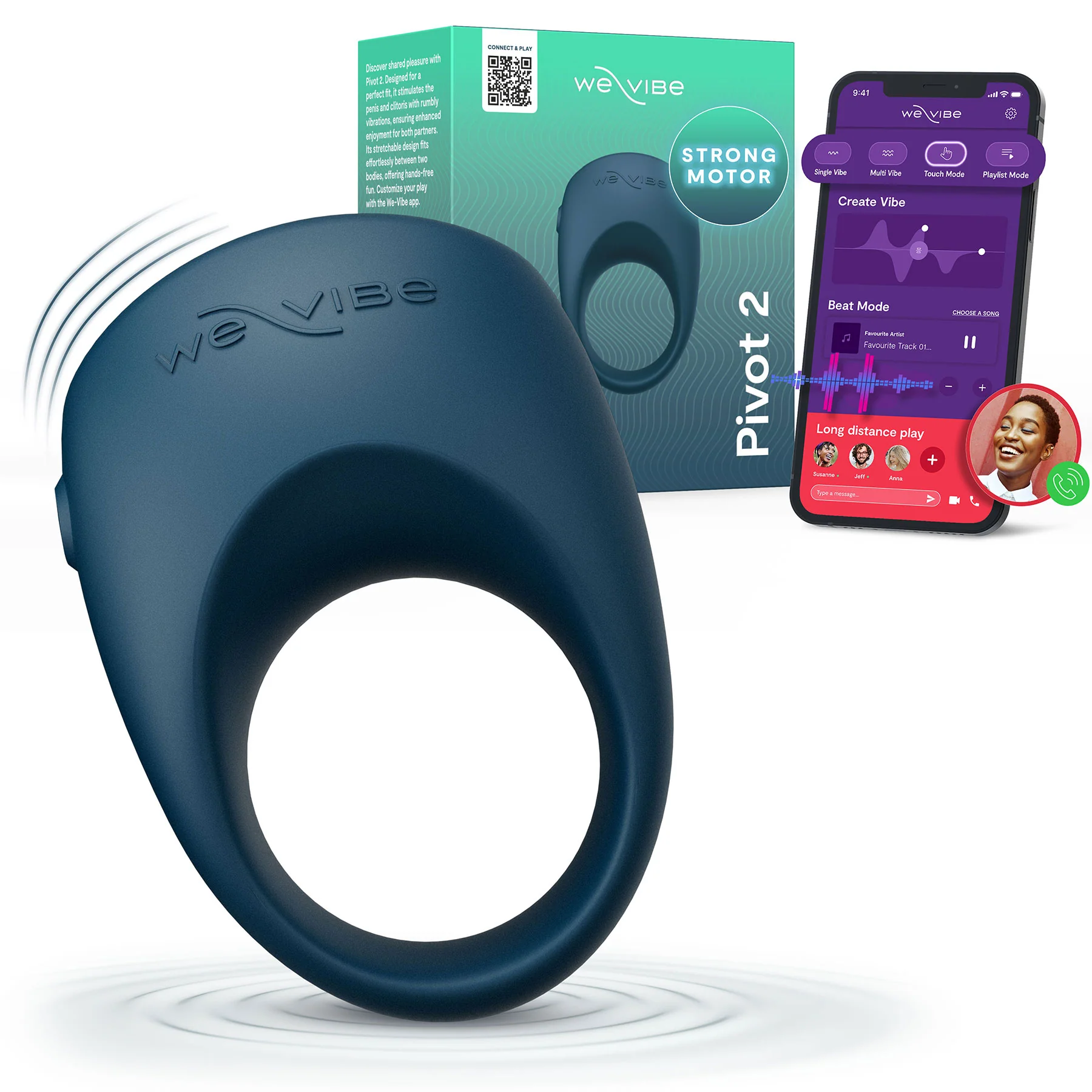 We-Vibe Pivot 2 Vibrating Silicone Rechargeable Couples Ring - Image 28
