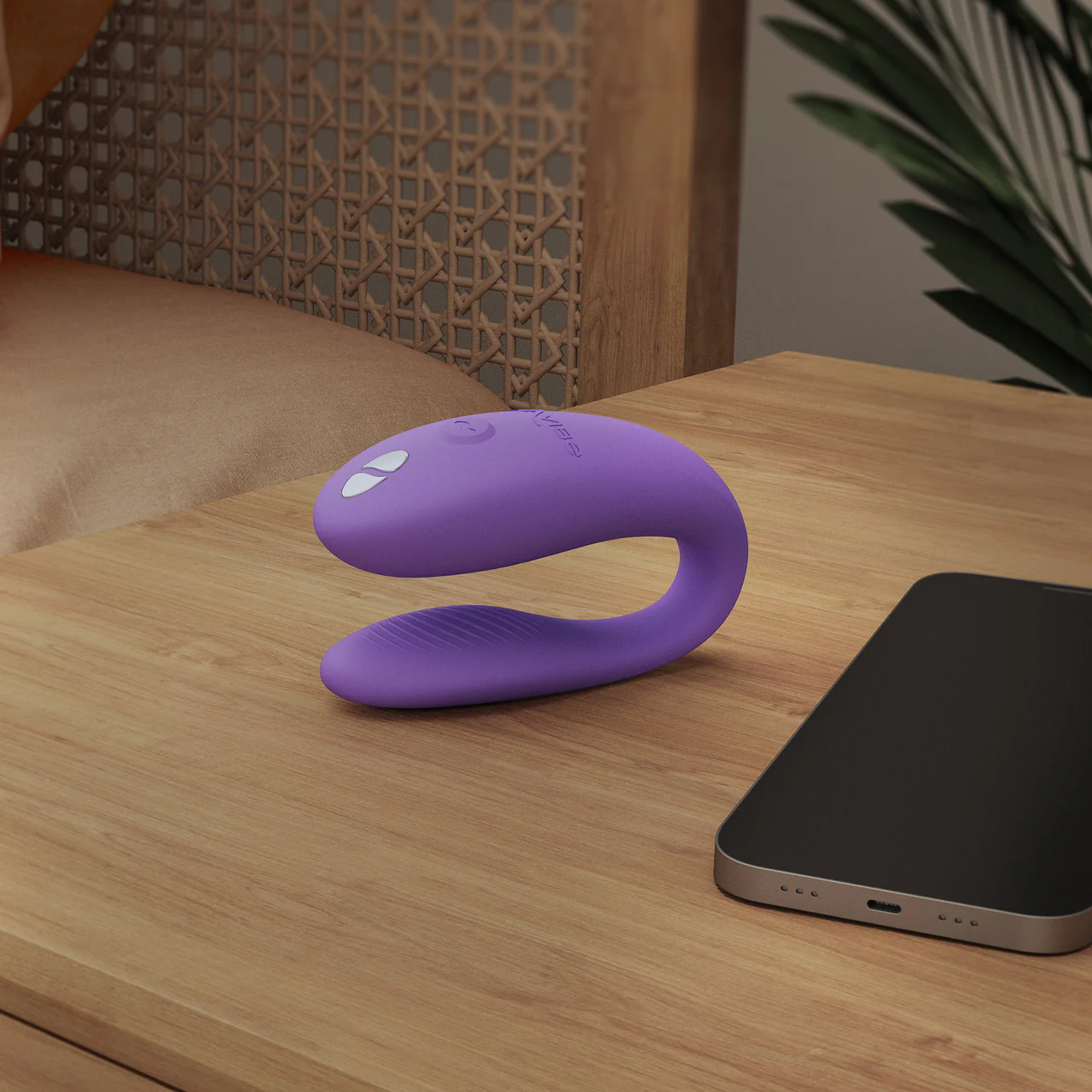 We-Vibe Sync Go App Enabled Waterproof Rechargeable Couples Vibrator - Purple - Image 15
