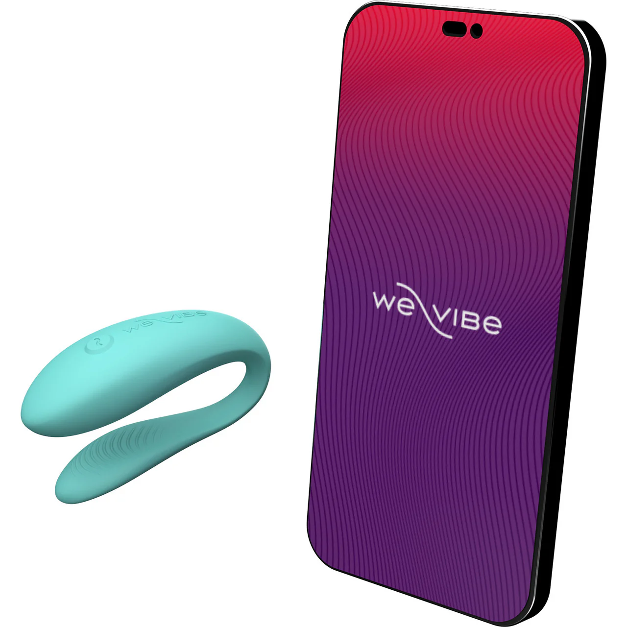 We-Vibe Sync Lite App Controlled Rechargeable Silicone Couples Vibrator - Aqua - Image 3