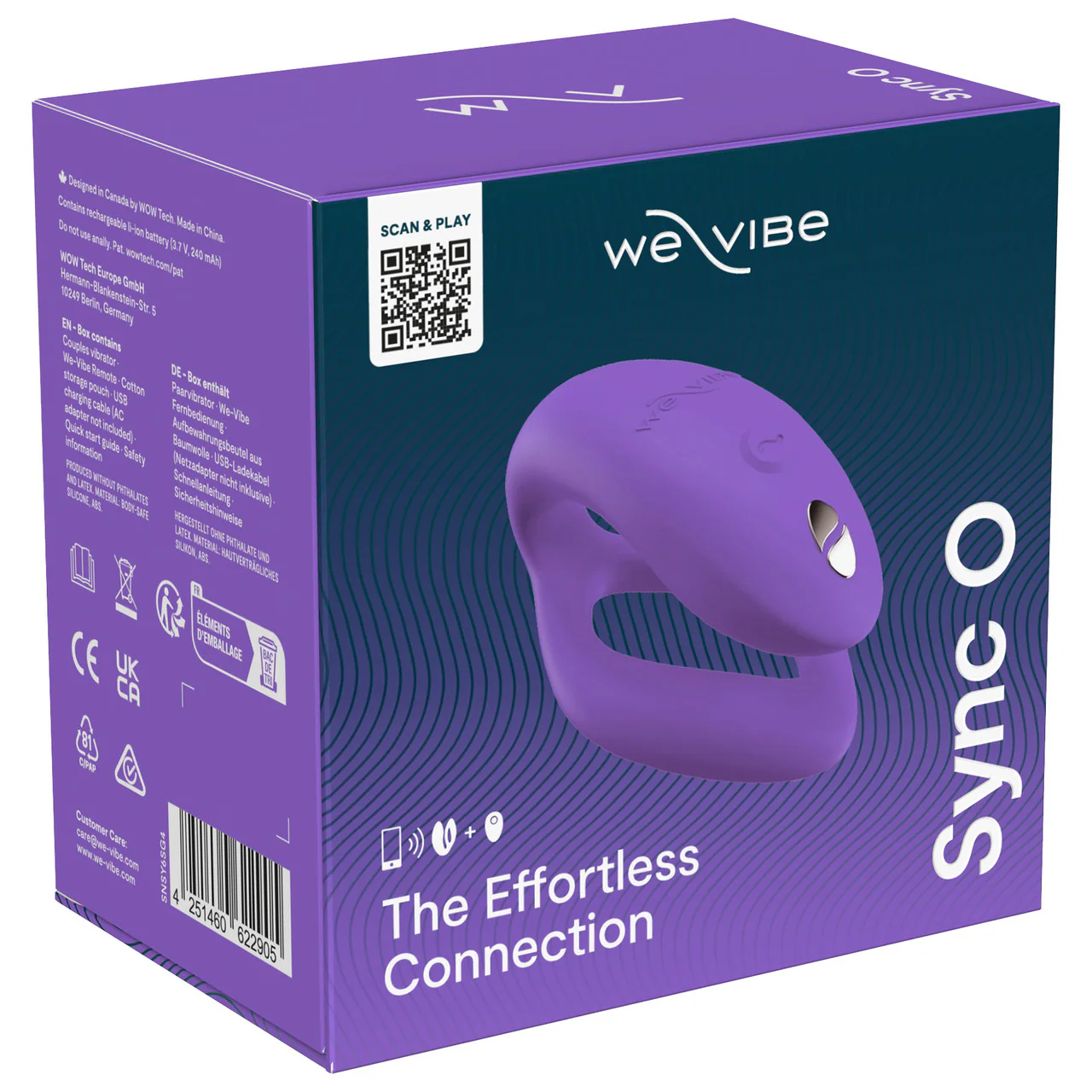 We-Vibe Sync O Rechargeable Silicone Remote & App Controlled Couples Vibrator - Purple - Image 20