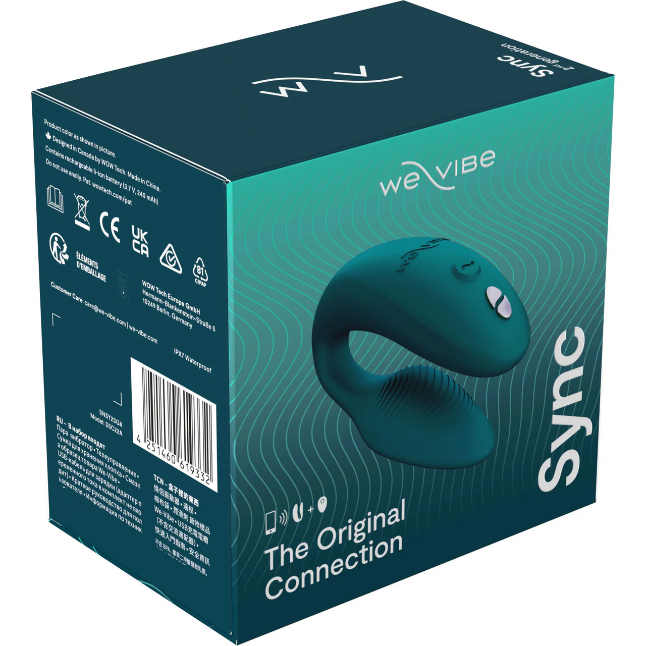 We-Vibe Sync 2 Rechargeable Silicone Remote & App Controlled Couples Vibrator - Green Velvet - Image 13