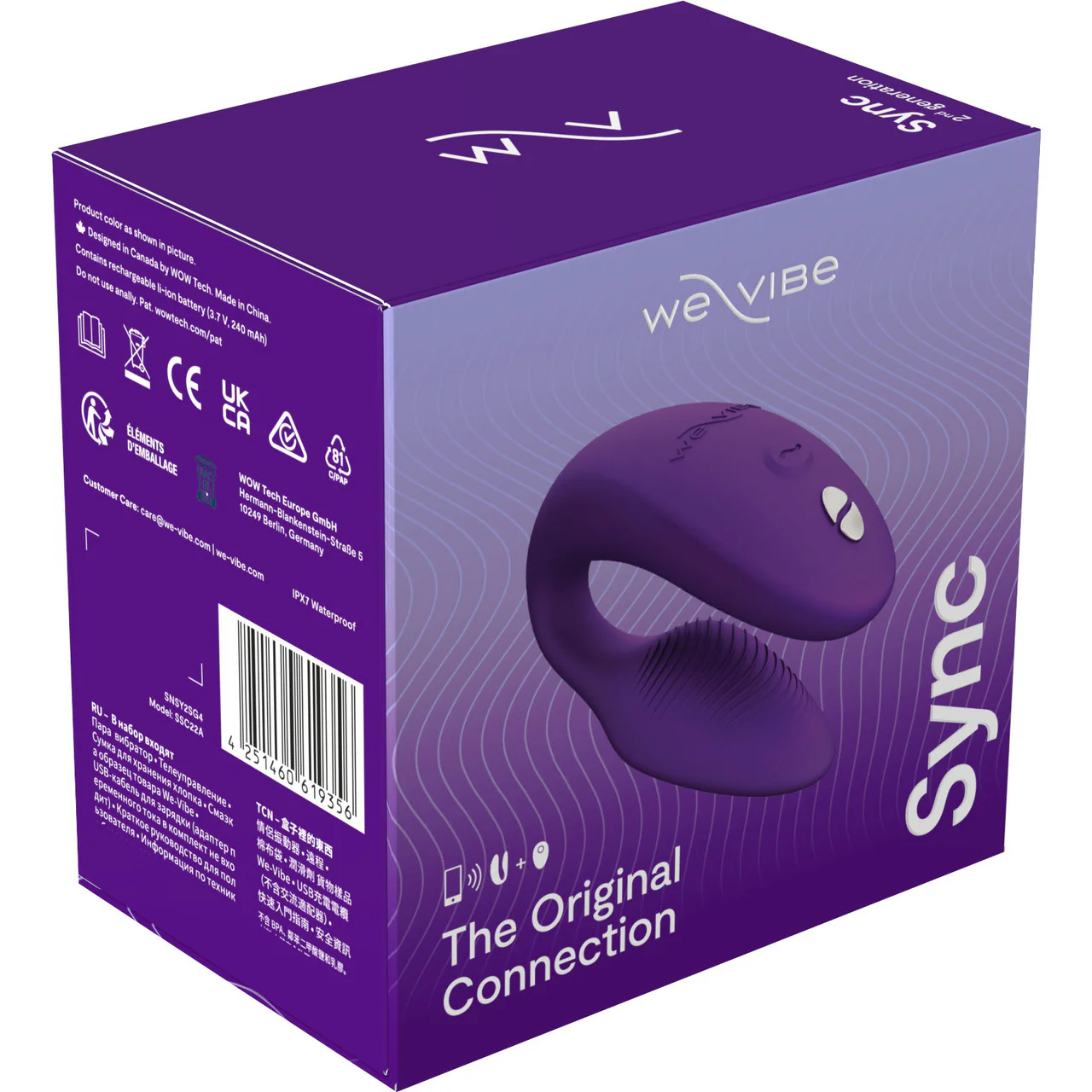 We-Vibe Sync 2 Rechargeable Silicone Remote & App Controlled Couples Vibrator - Purple - Image 13