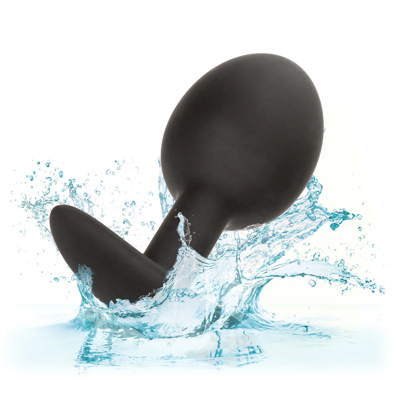 Weighted Silicone Butt Plug By CalExotics - Black - Image 6