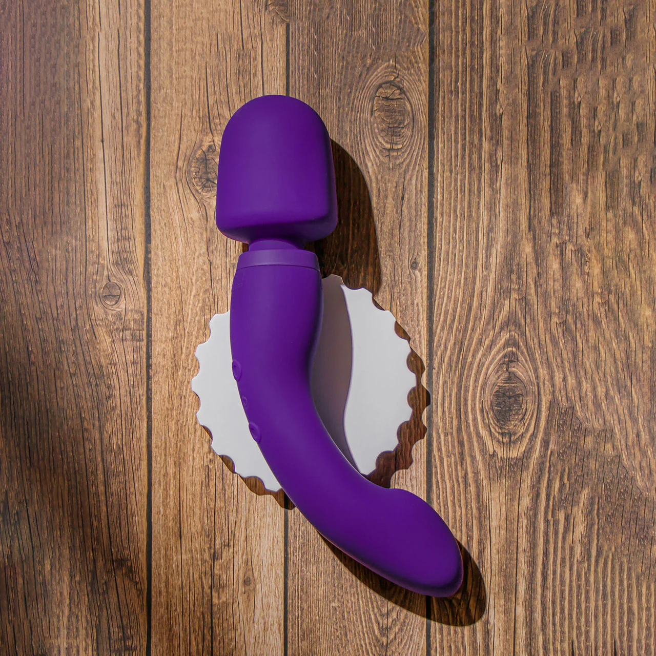 Wellness Dual Sense Rechargeable Silicone Dual Use Wand Style By Blush - Purple - Image 10