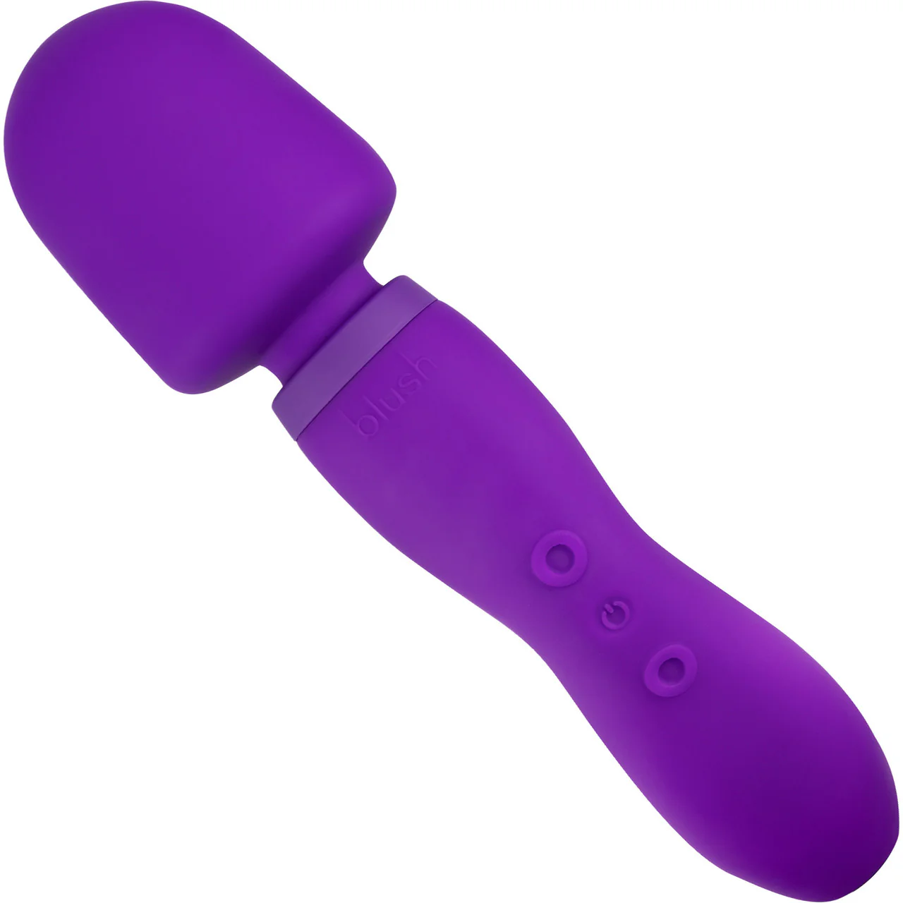 Wellness Dual Sense Rechargeable Silicone Dual Use Wand Style By Blush - Purple - Image 2