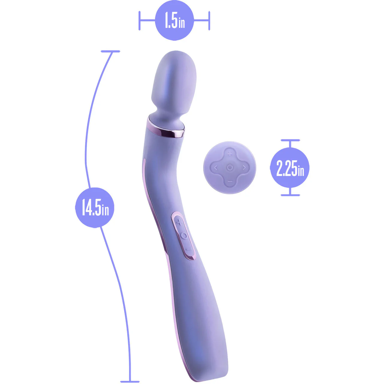 Wellness Eternal Wand Rechargeable Waterproof Silicone Vibrating Body Massager With Remote By Blush - Image 4