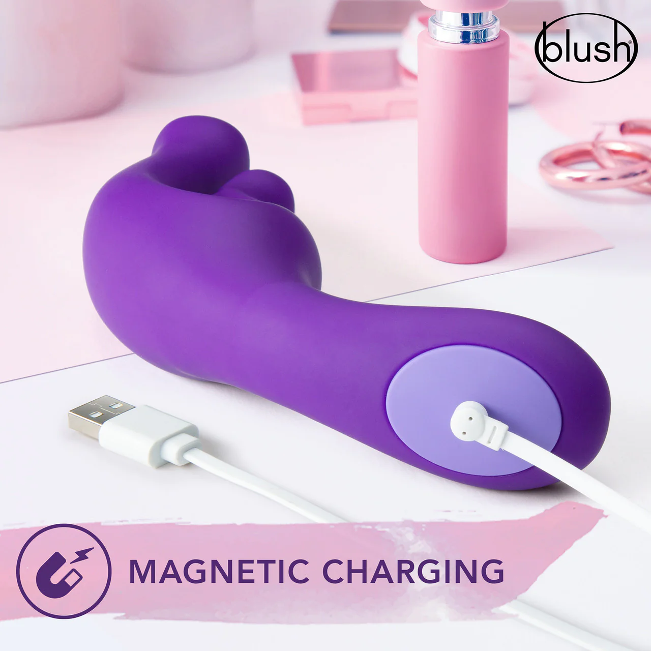 Wellness G Wave Waterproof Rechargeable Silicone Dual Stimulation Vibrator By Blush - Image 4