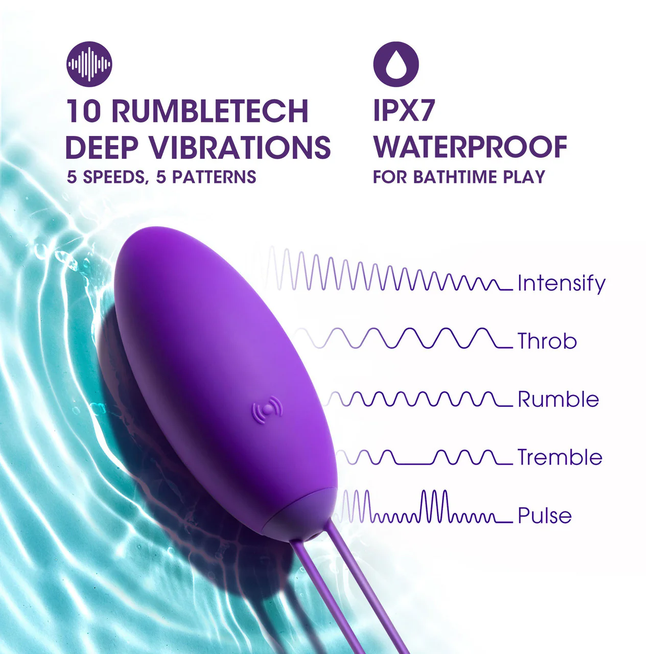 Wellness Imara Rechargeable Waterproof Silicone Vibrating Egg With Remote By Blush - Image 7