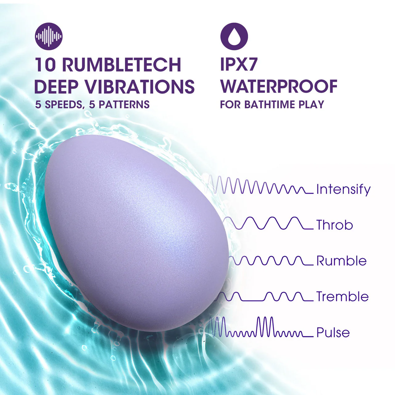 Wellness Serene Vibe Rechargeable Waterproof Silicone Vibrating Egg Massager By Blush - Image 6