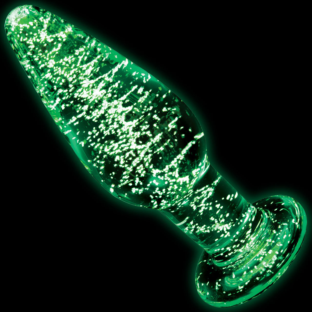 Whipsmart 3.5" Glow In The Dark Glass Butt Plug With Flat Base - Image 4