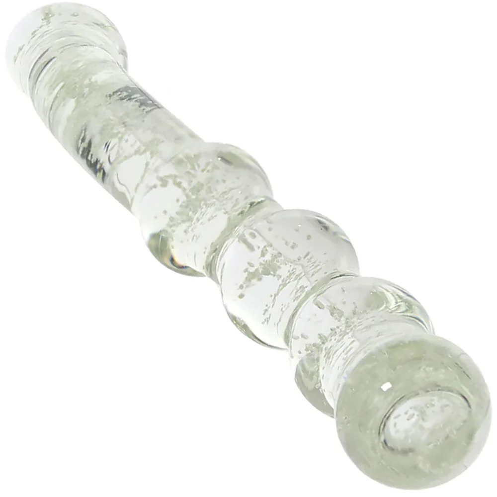 Whipsmart 6.5" Glow In The Dark Dual Ended Beaded Glass Dildo - Image 2