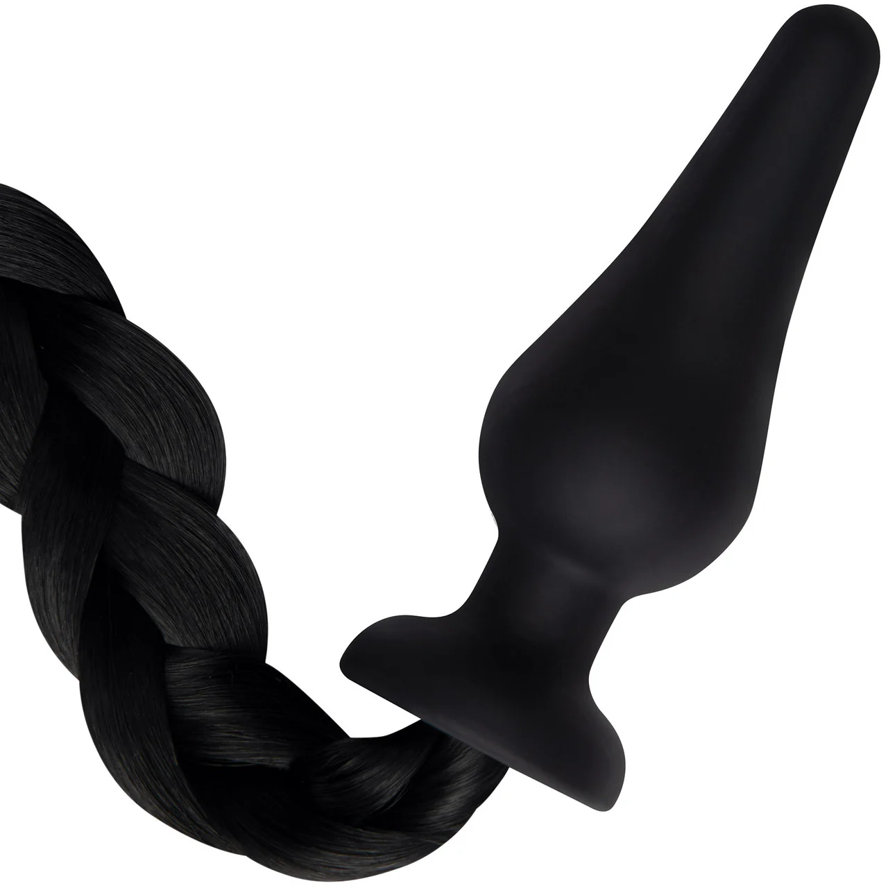 Whipsmart Furry Tales 4" Silicone Pony Tail Butt Plug - Black - Image 3