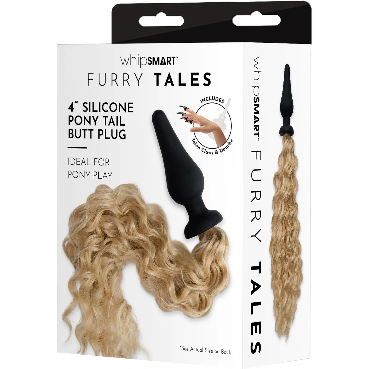 Whipsmart Furry Tales 4" Silicone Pony Tail Butt Plug - Blonde - Image 4