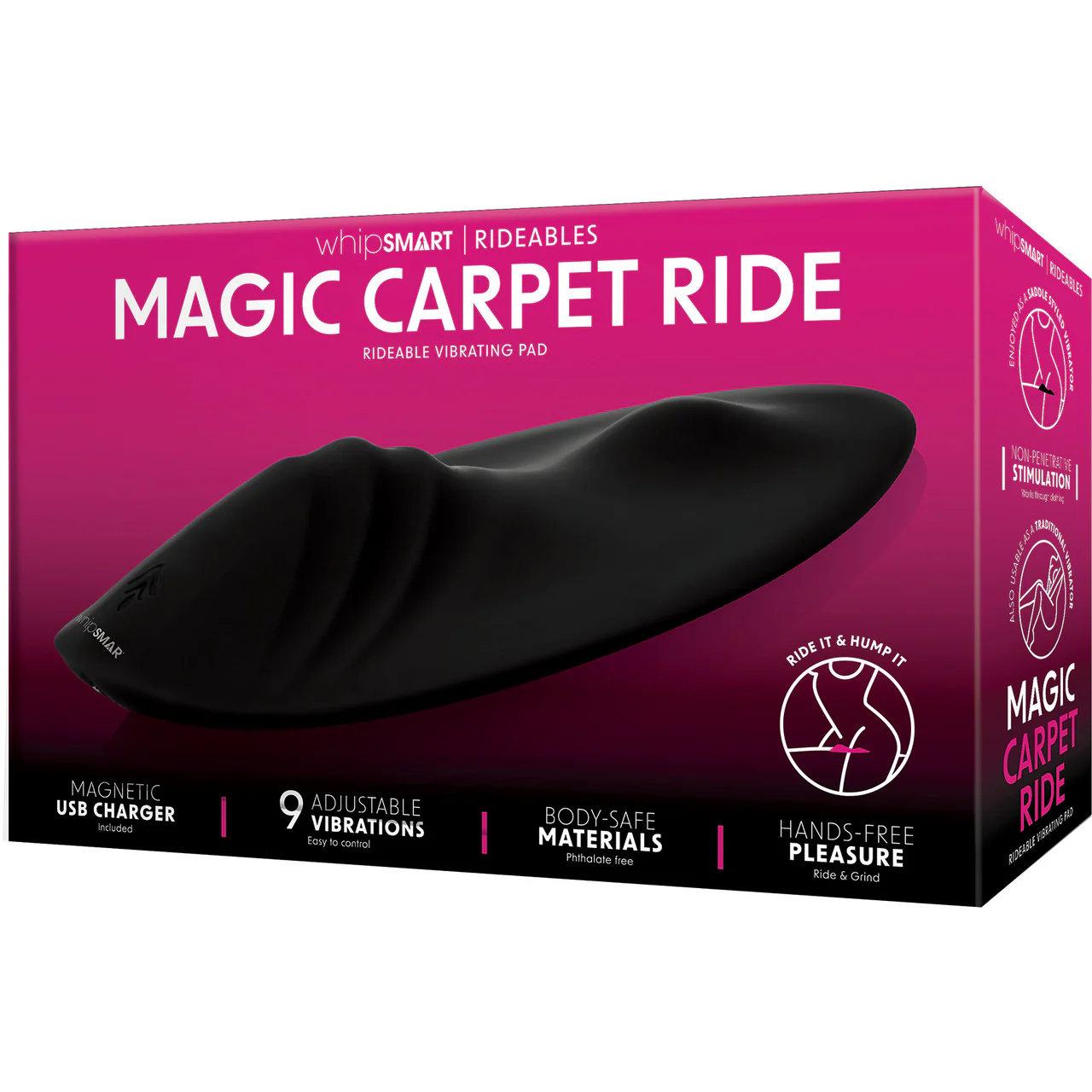 Whipsmart Magic Carpet Ride Rechargeable Silicone Rideable Vibrating Grinder - Image 4