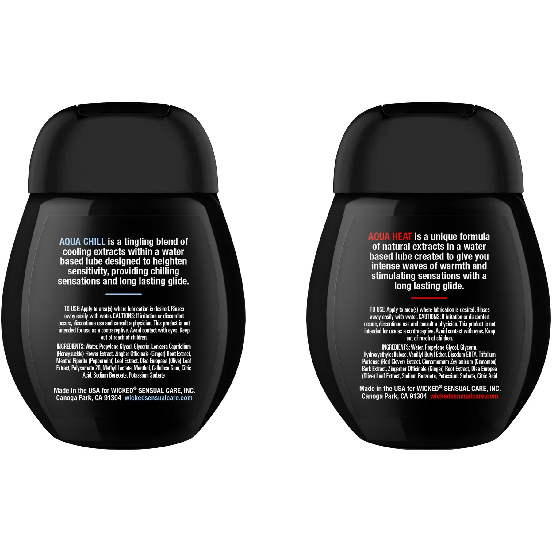 Wicked Sensual Sensation Kit Aqua Heat + Chill Intimate Lubricant Kit - Image 3