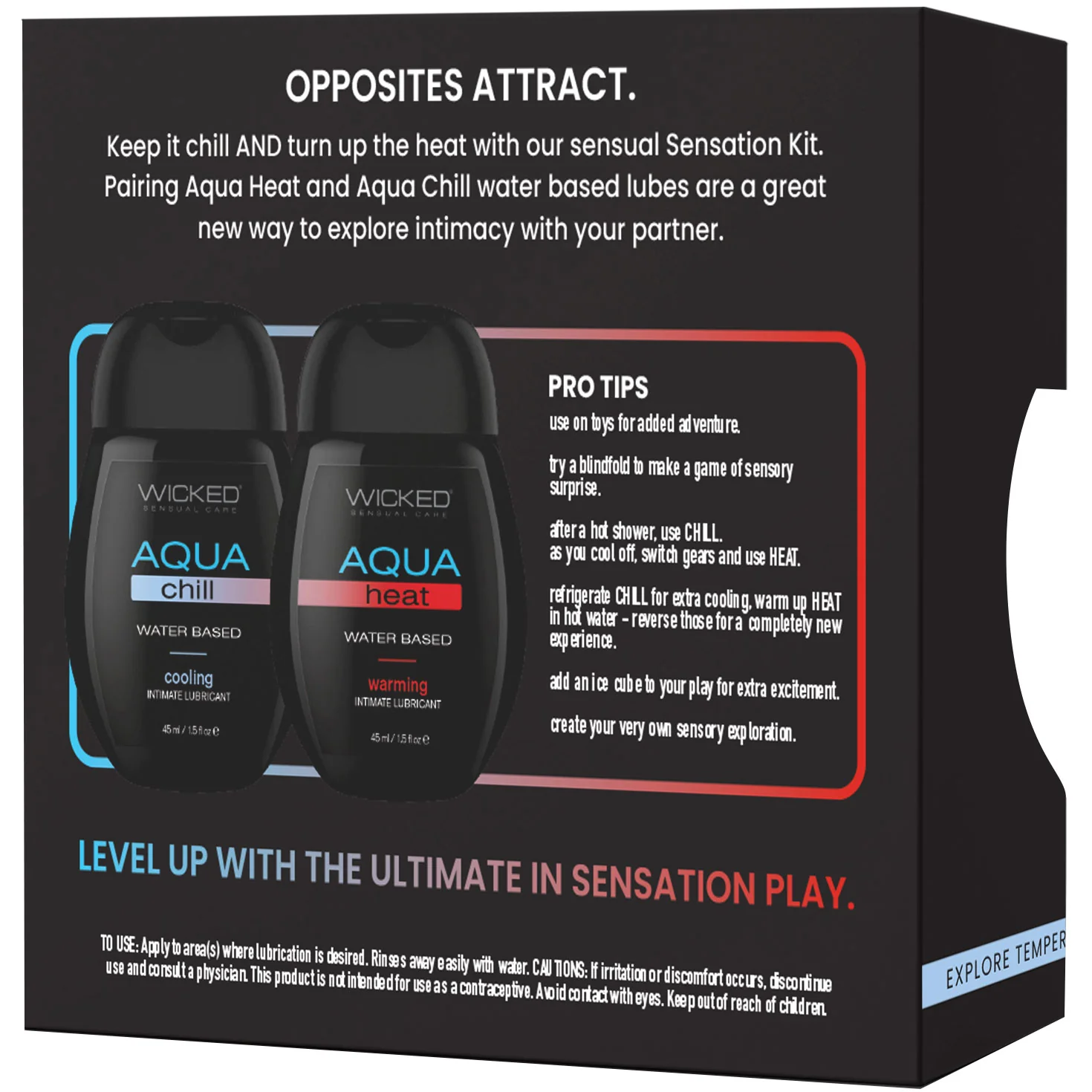 Wicked Sensual Sensation Kit Aqua Heat + Chill Intimate Lubricant Kit - Image 4