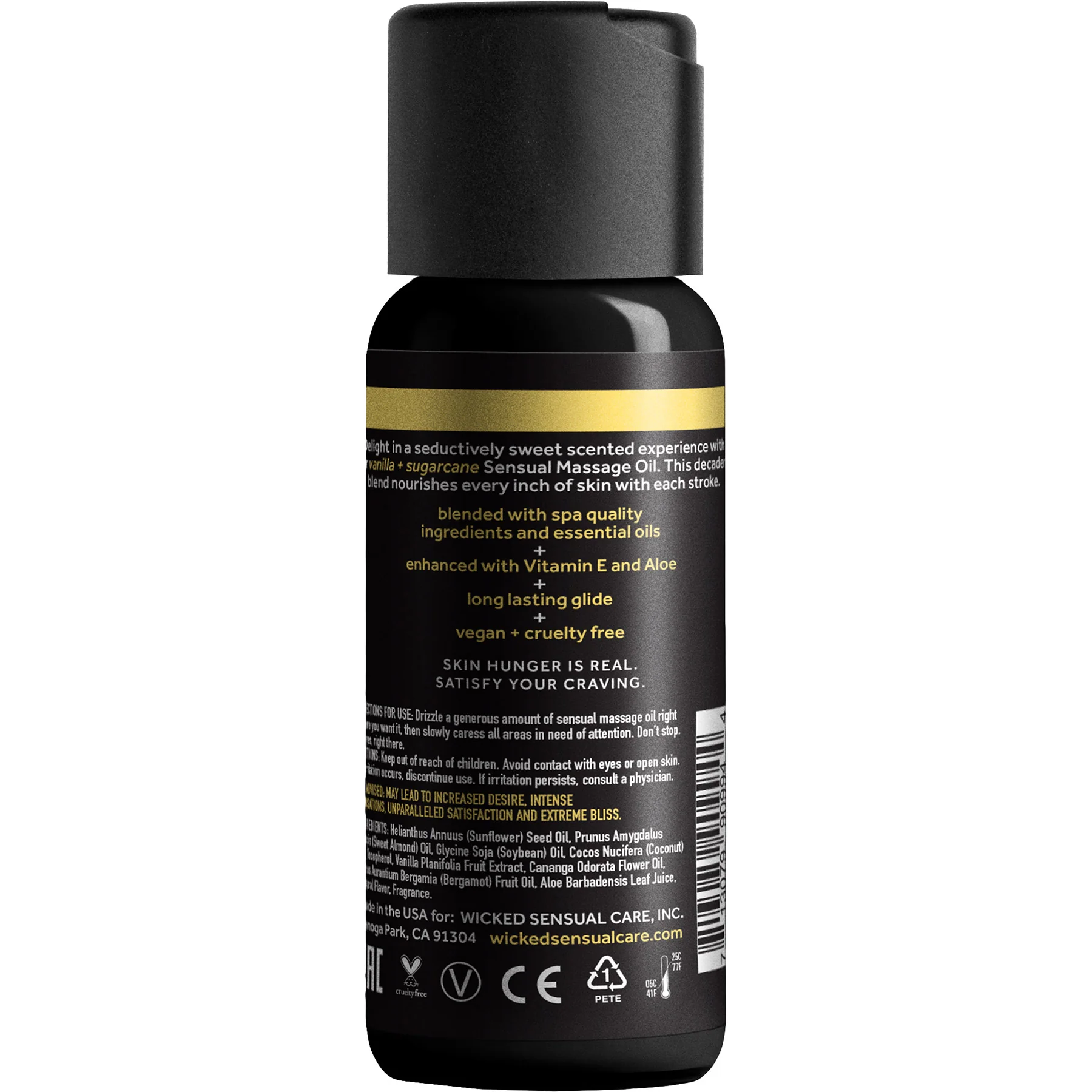 Wicked Vanilla + Sugarcane Sensual Massage Oil 4 fl oz - Image 2