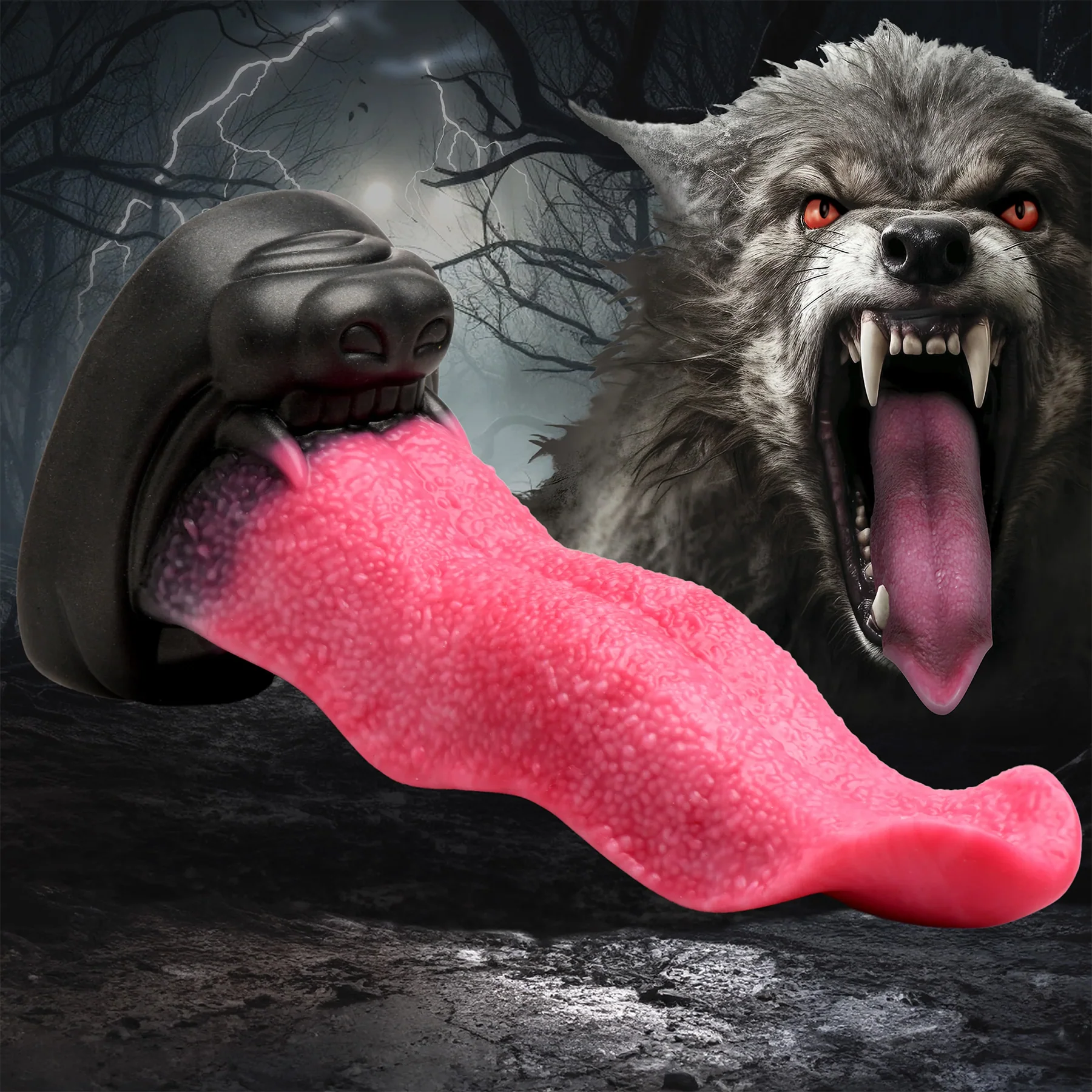 Wolf's Lick Wolf Maw 7" Silicone Fantasy Dildo By Creature Cocks - Image 6
