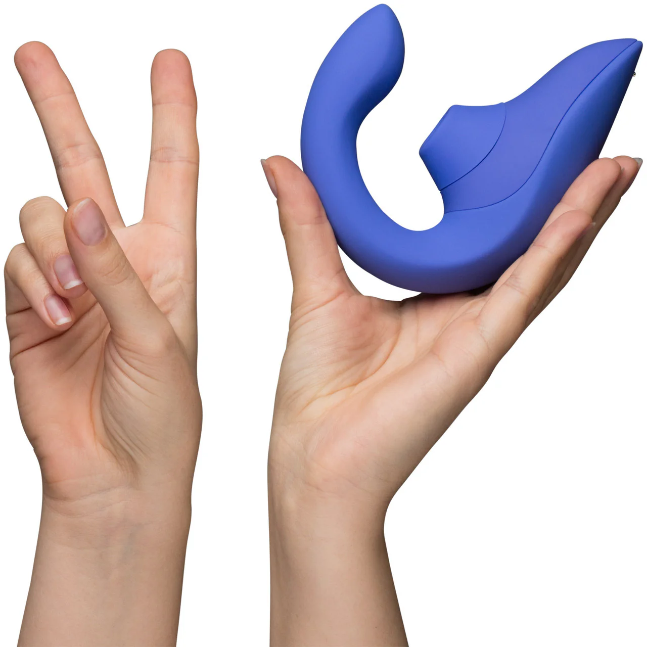 Womanizer Blend Dual Stimulation Vibrator Featuring Pleasure Air Technology - Vibrant Blue - Image 12