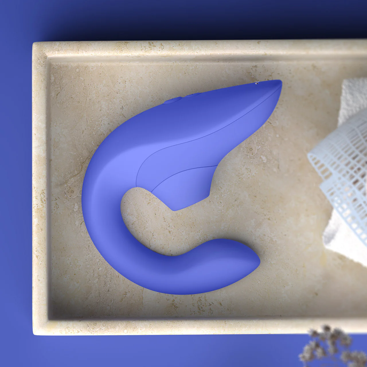 Womanizer Blend Dual Stimulation Vibrator Featuring Pleasure Air Technology - Vibrant Blue - Image 21