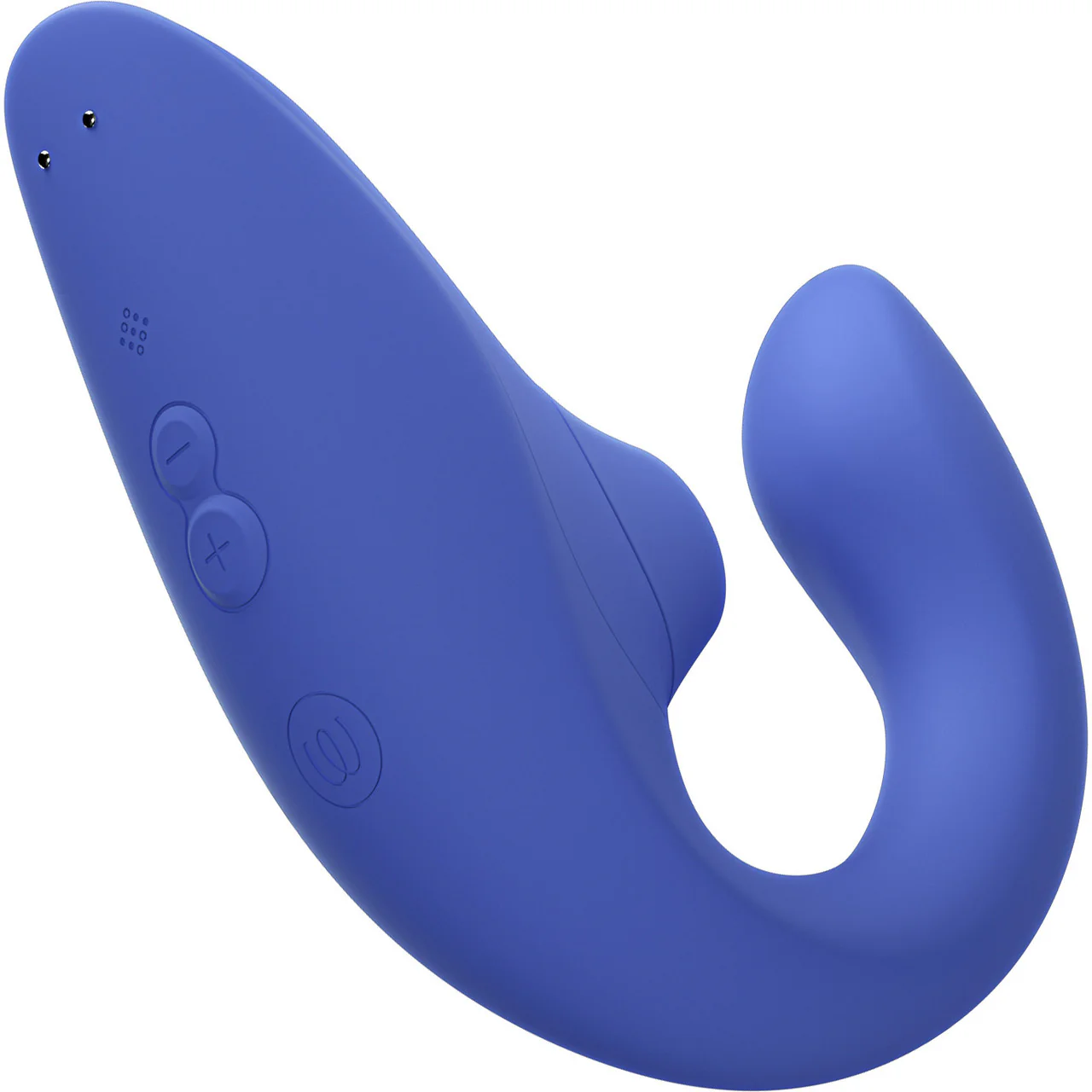 Womanizer Blend Dual Stimulation Vibrator Featuring Pleasure Air Technology - Vibrant Blue - Image 6