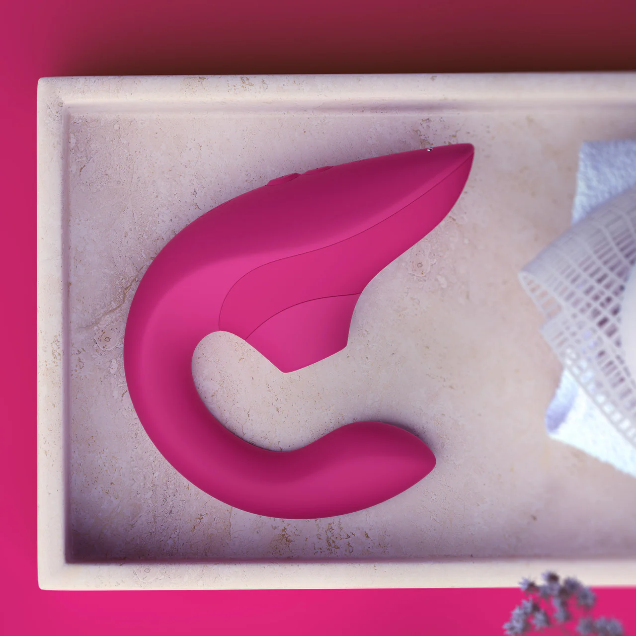 Womanizer Blend Dual Stimulation Vibrator Featuring Pleasure Air Technology - Vibrant Pink - Image 21