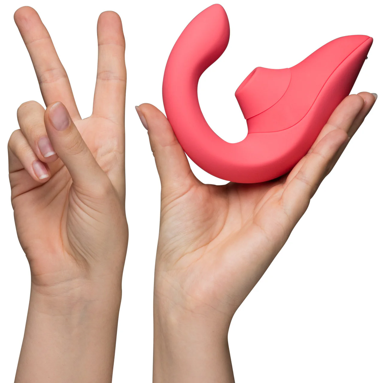 Womanizer Blend Dual Stimulation Vibrator Featuring Pleasure Air Technology - Vibrant Rose - Image 12