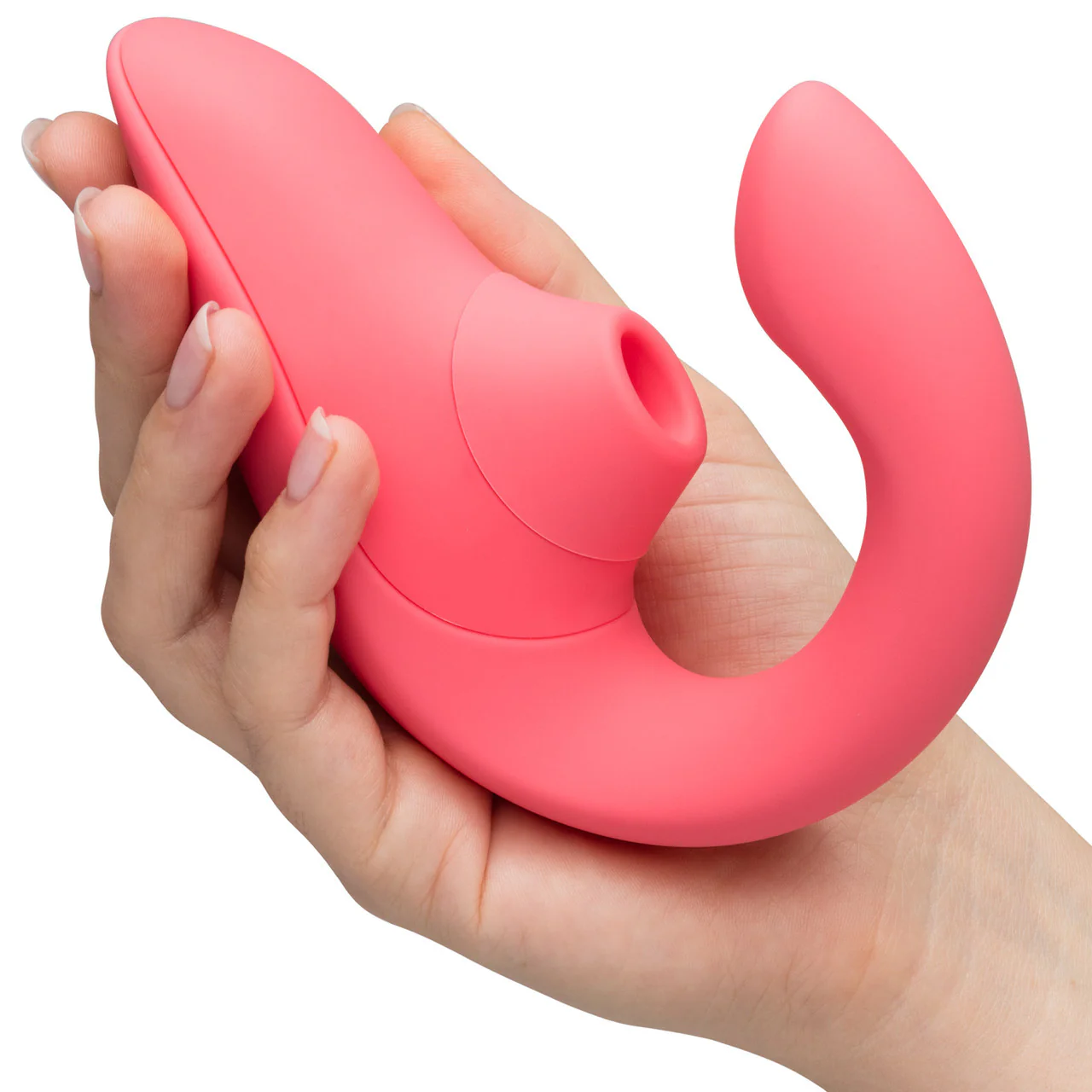 Womanizer Blend Dual Stimulation Vibrator Featuring Pleasure Air Technology - Vibrant Rose - Image 2