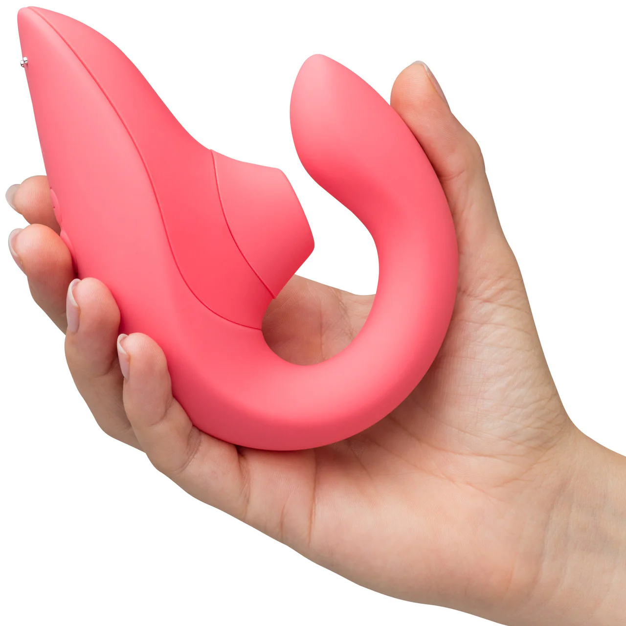 Womanizer Blend Dual Stimulation Vibrator Featuring Pleasure Air Technology - Vibrant Rose - Image 4