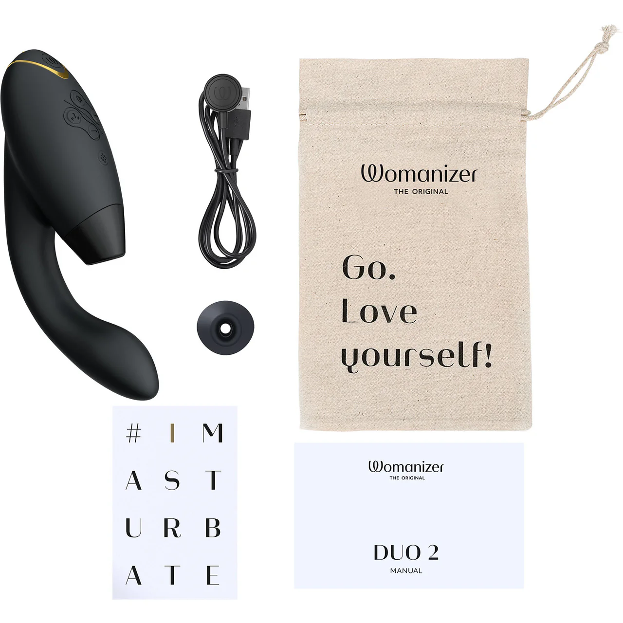 Womanizer DUO 2 Silicone Pleasure Air Clitoral & G-Spot Stimulator - Black - Image 16