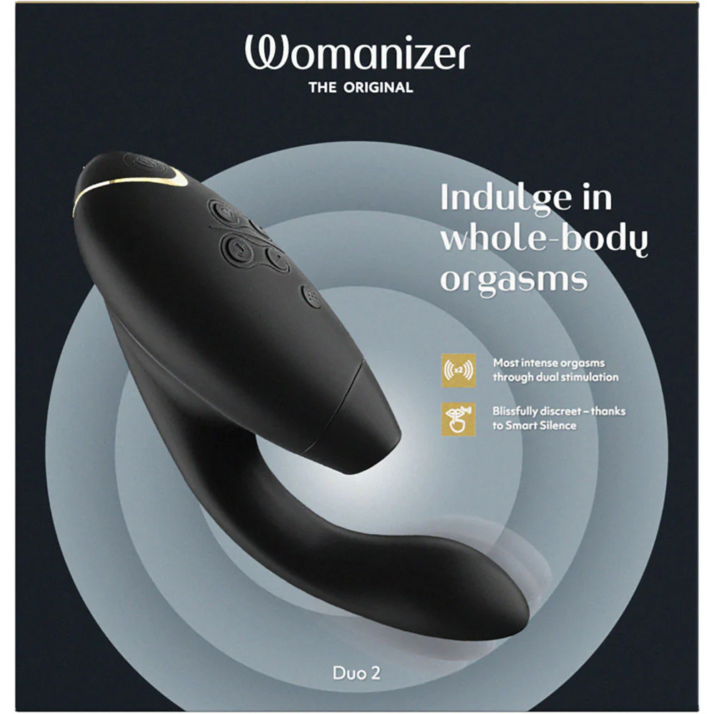 Womanizer DUO 2 Silicone Pleasure Air Clitoral & G-Spot Stimulator - Black - Image 18