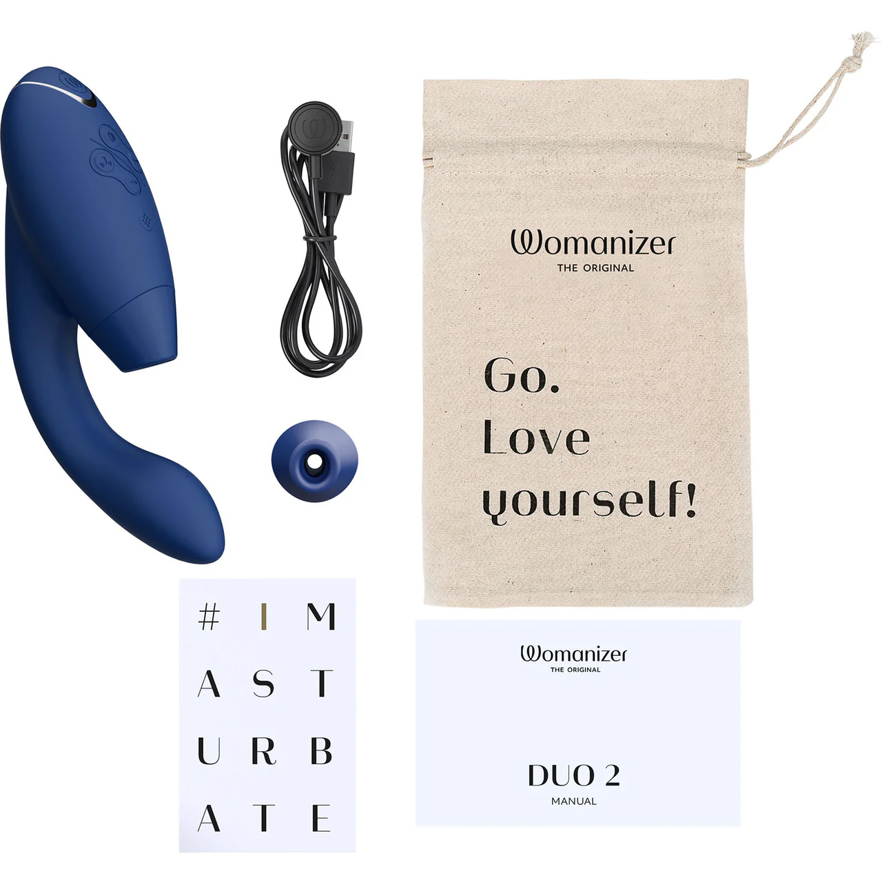 Womanizer DUO 2 Silicone Pleasure Air Clitoral & G-Spot Stimulator - Blueberry - Image 16