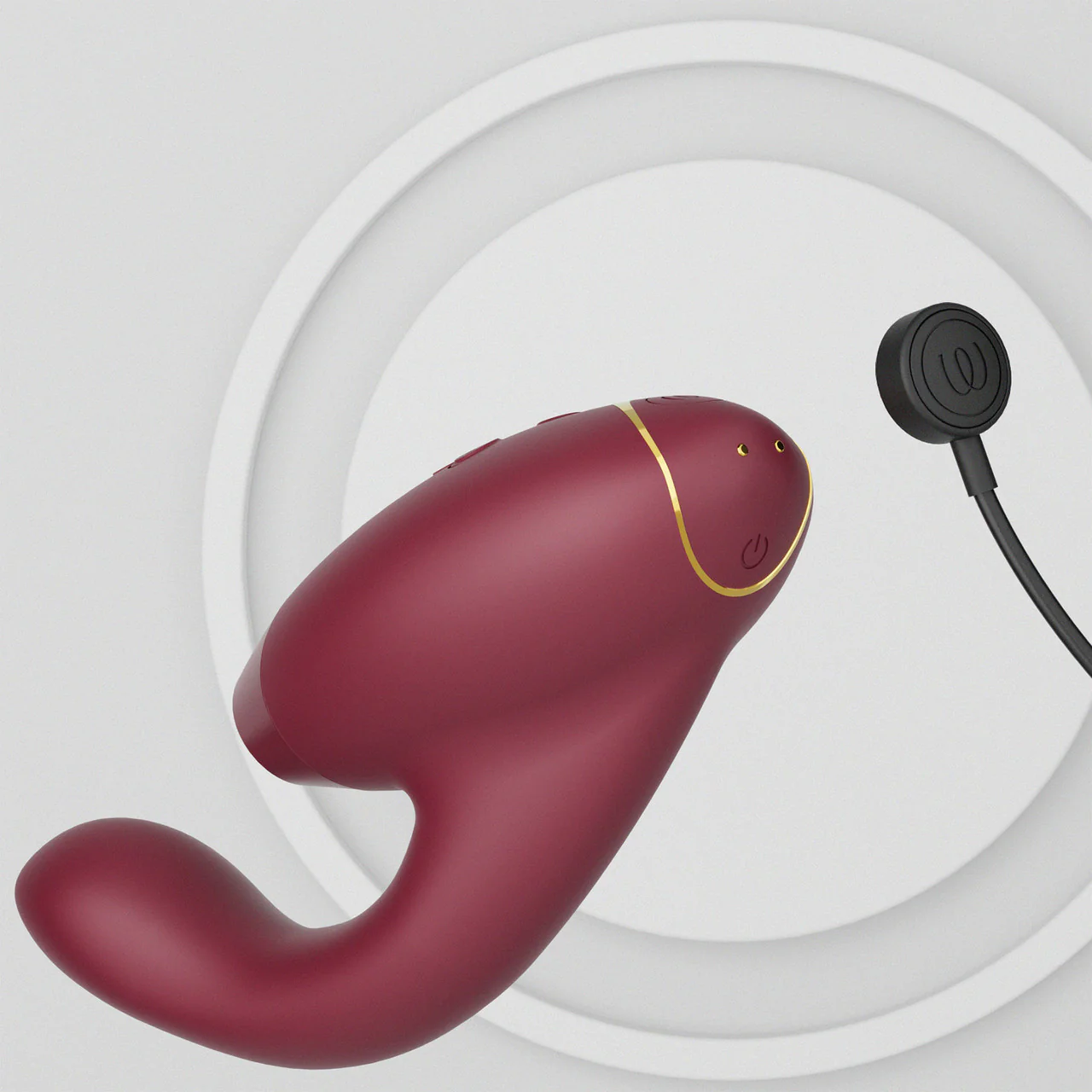 Womanizer DUO 2 Silicone Pleasure Air Clitoral & G-Spot Stimulator - Bordeaux - Image 13
