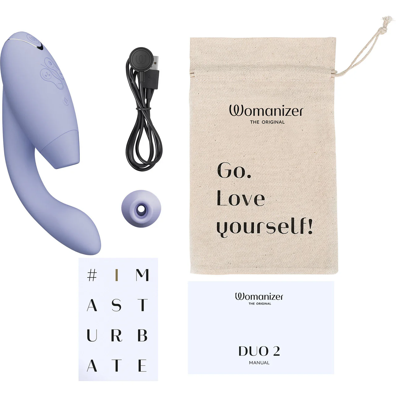 Womanizer DUO 2 Silicone Pleasure Air Clitoral & G-Spot Stimulator - Lilac - Image 16