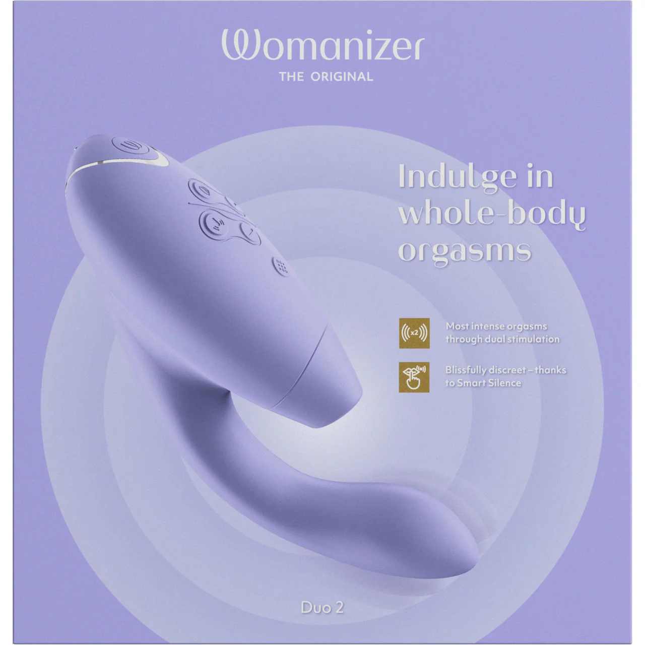 Womanizer DUO 2 Silicone Pleasure Air Clitoral & G-Spot Stimulator - Lilac - Image 18