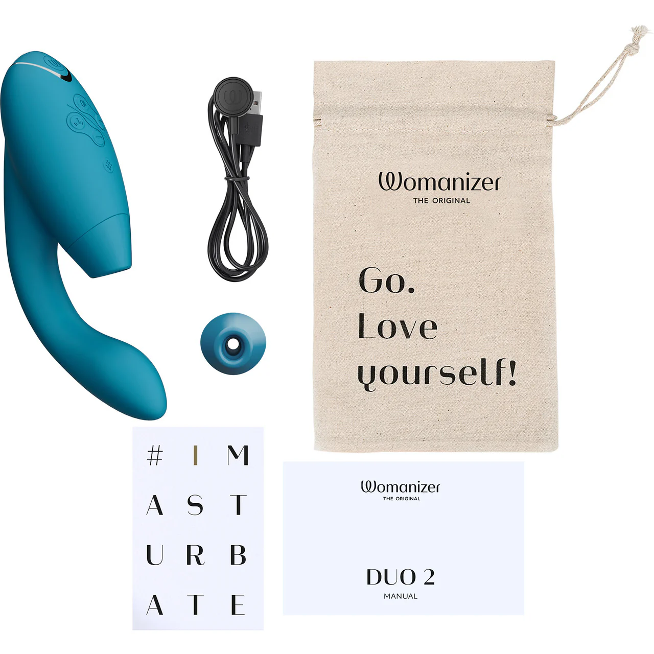 Womanizer DUO 2 Silicone Pleasure Air Clitoral & G-Spot Stimulator - Petrol - Image 16