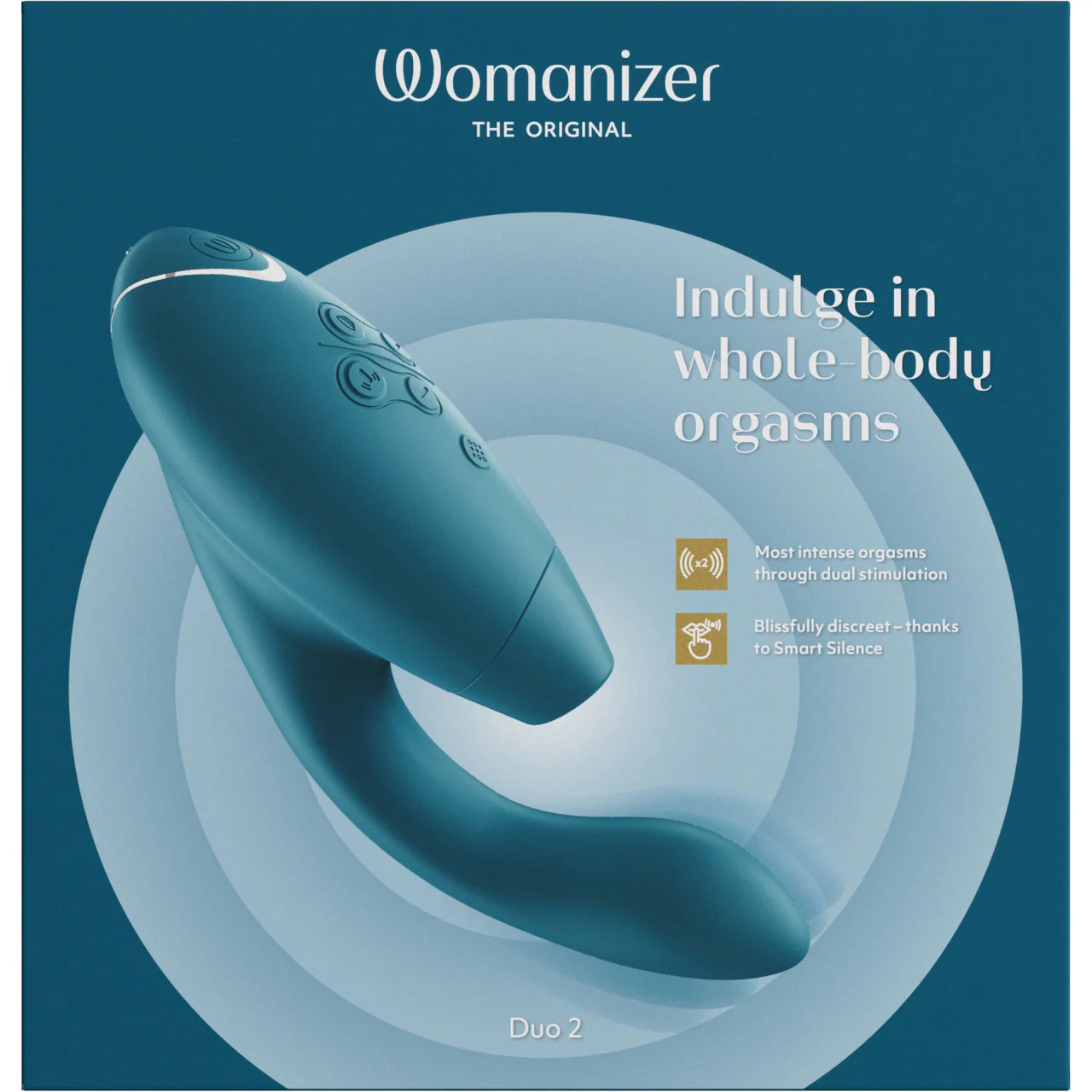 Womanizer DUO 2 Silicone Pleasure Air Clitoral & G-Spot Stimulator - Petrol - Image 18