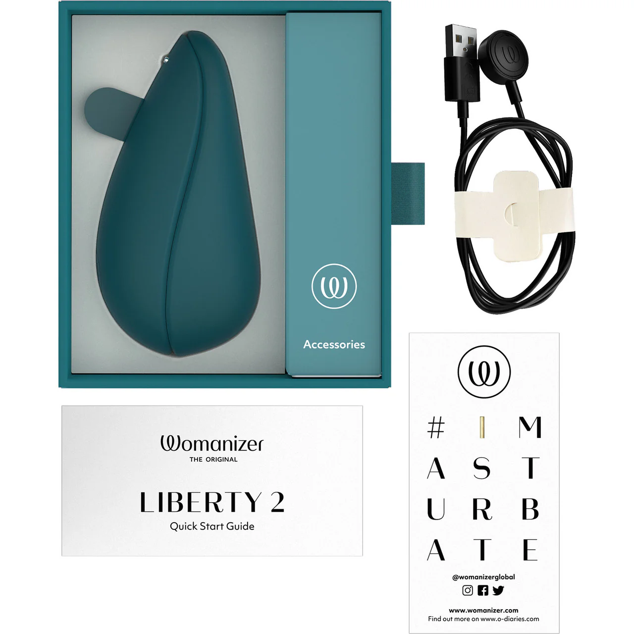 Womanizer Liberty 2 Pleasure Air Clitoral Stimulator - Dark Petrol - Image 12