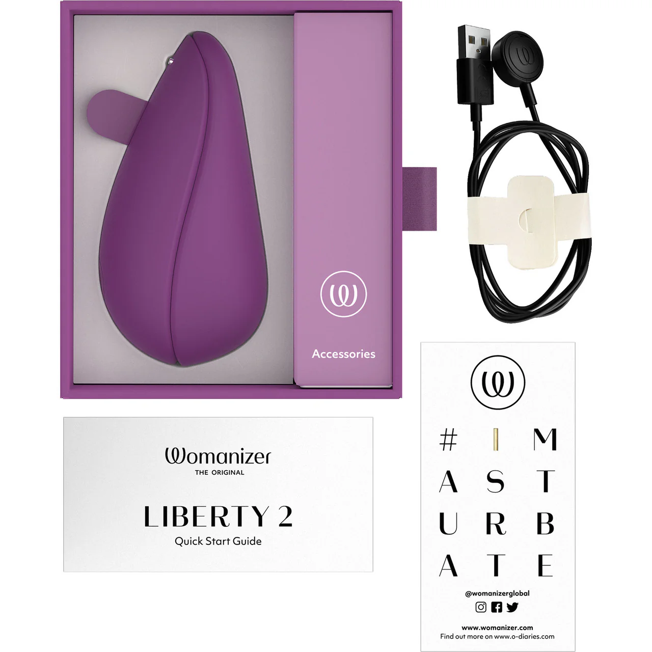 Womanizer Liberty 2 Pleasure Air Clitoral Stimulator - Purple - Image 12