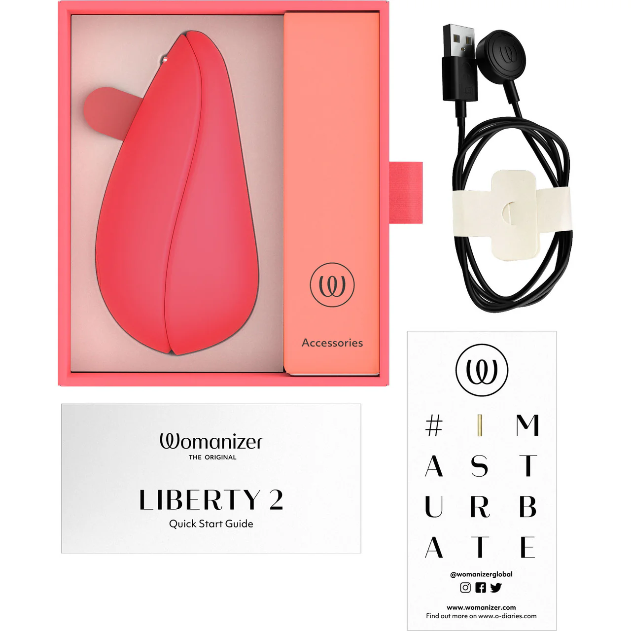 Womanizer Liberty 2 Pleasure Air Clitoral Stimulator - Vibrant Rose - Image 12