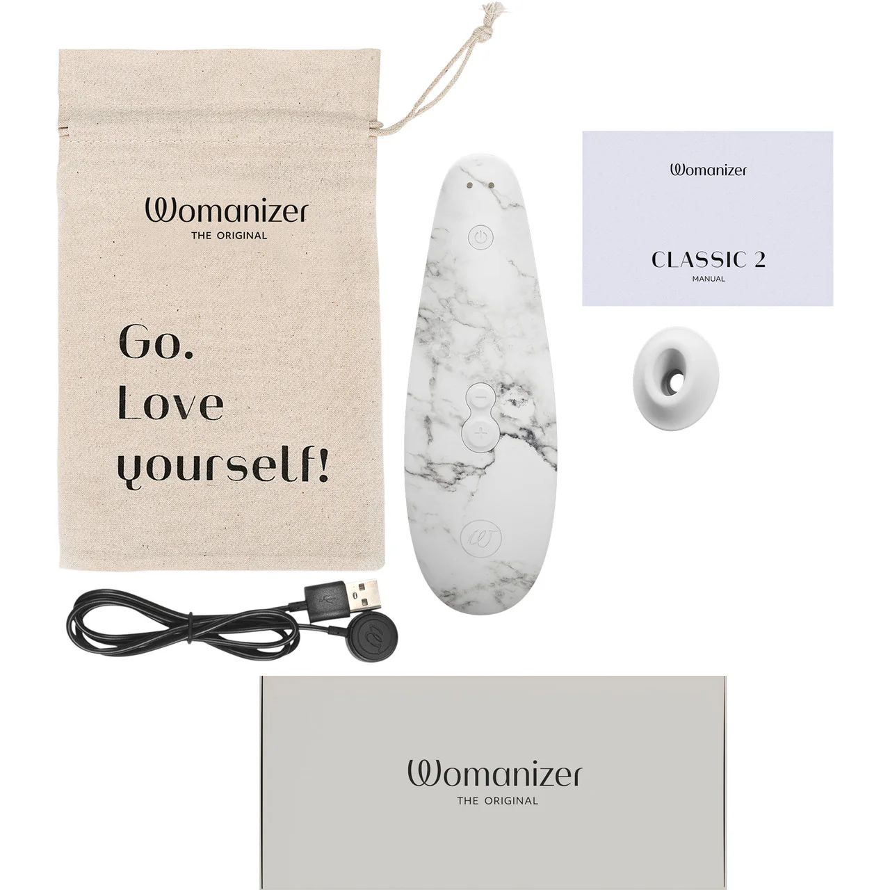 Womanizer Marilyn Monroe Special Edition Pleasure Air Clitoral Stimulator - White Marble - Image 11