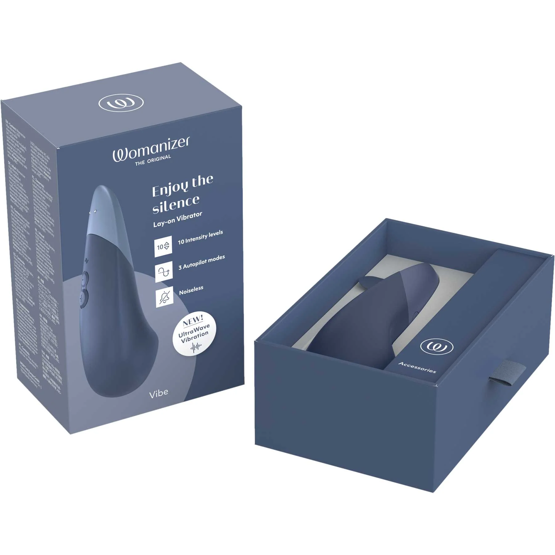 Womanizer Vibe Ultra Quiet Rumbly Silicone Lay-On Vibrator - Image 18