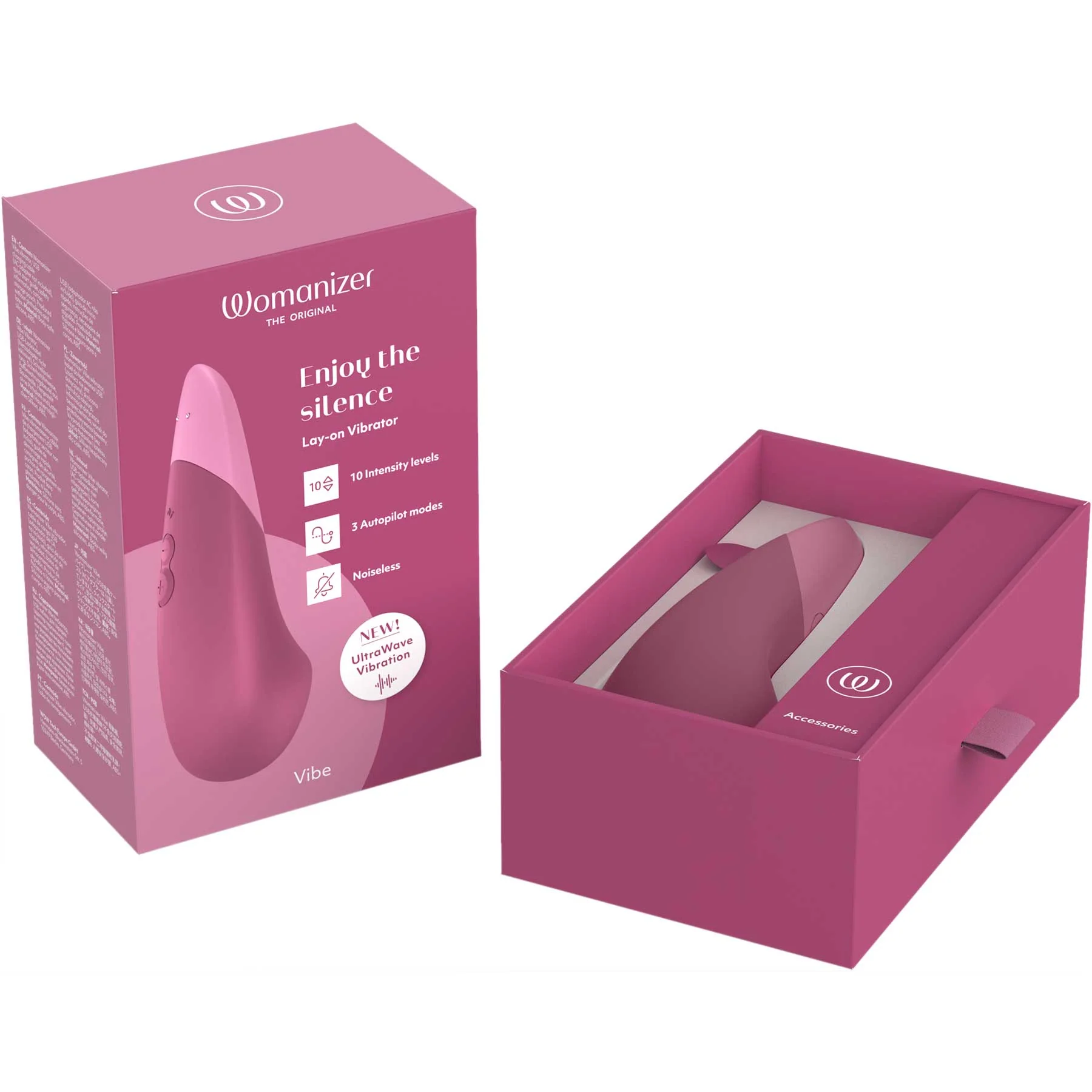 Womanizer Vibe Ultra Quiet Rumbly Silicone Lay-On Vibrator - Image 9