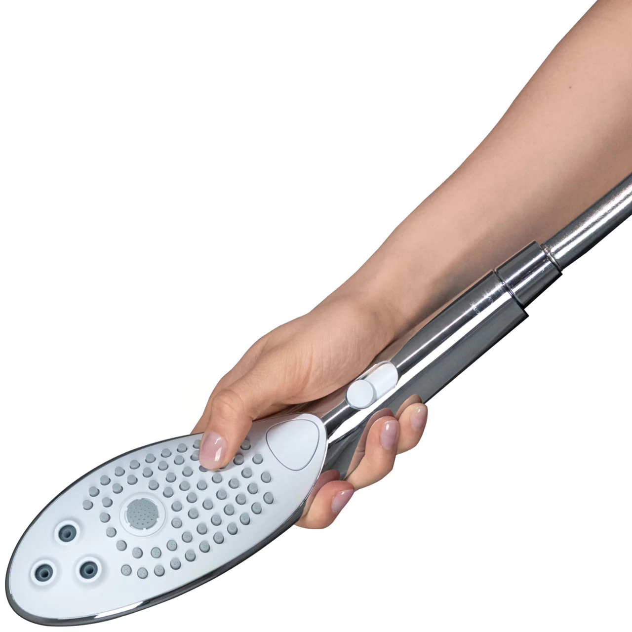 Womanizer Wave Shower Head & Water Massage Clitoral Stimulator - Chrome - Image 8