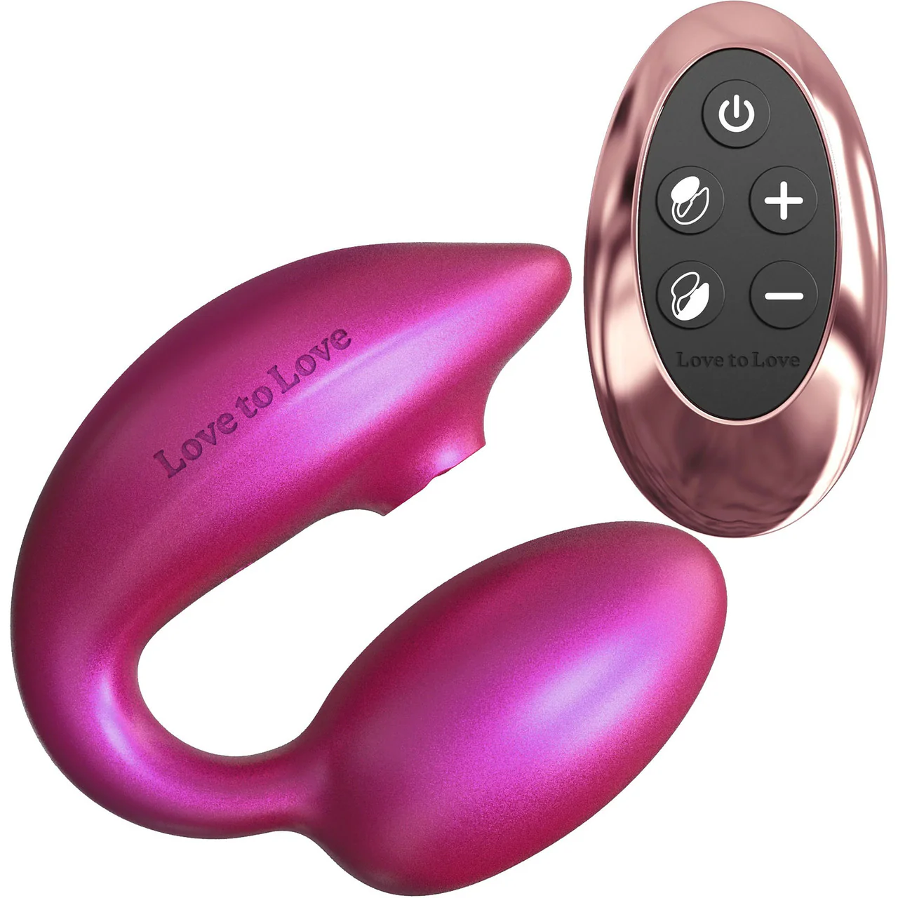 Wonderlover Air Pulse Clitoral Stimulator & Vibrating G-Spot Egg By Love To Love - Iridescent Berry - Image 3