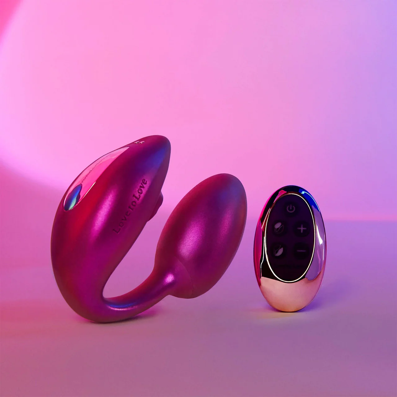 Wonderlover Air Pulse Clitoral Stimulator & Vibrating G-Spot Egg By Love To Love - Iridescent Berry - Image 8