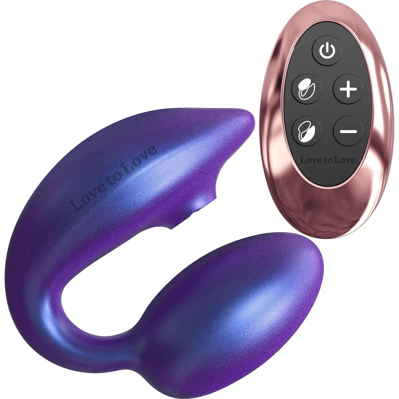Wonderlover Air Pulse Clitoral Stimulator & Vibrating G-Spot Egg By Love To Love - Iridescent Night - Image 3